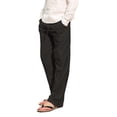 thumbnail image 2 of Pants for Men Relaxed Fit Cotton Linen Trousers Mens Oversized Summer Beach Pants Casual Straight Loose Fit Pockets Gray M, 2 of 5