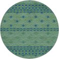 thumbnail image 2 of Addison Rugs Dream Shag Premium Machine Washable Transitional Cultural, Diamond Green Round Rug, 8' x 8', 2 of 8
