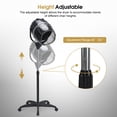 thumbnail image 2 of BarberPub 1300W Adjustable Bonnet HooHair Dryer with Rolling Stand, Black, 2 of 8