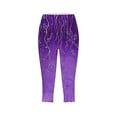 thumbnail image 4 of Arlun Capri Leggings for Women 2026 Summer Beach Holiday High Waist Gradient Color Printing Yoga Leggings Soft Stretch Workout 3/4 Tight Pants Running Crop Trousers 6-Purple XXXL, 4 of 5