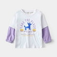 thumbnail image 2 of Hifoo Child Boys Graphic Print Sleeve T Shirt Casual Two Tone Layered Tops For Toddler Kids Comfortable Everyday Wear Back To School Breathable Blouses, 2 of 4