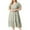 Green, variant on Summer Dresses for Womens 2025 Plus Size Fashion Oversized V-neck Short Sleeved Printed Casual Dress