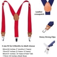 thumbnail image 2 of FrostHike Bretelles pour Enfants Garçons Adultes - 4 Tailles Clips Métalliques Robustes Bretelles Élastiques Réglables, 2 of 4