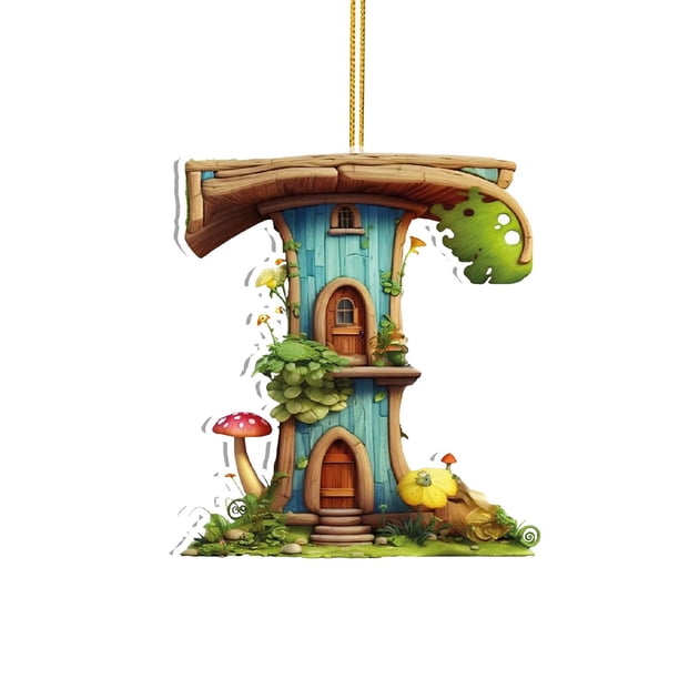 English 26 Letters Flying Baby Small Pendant Flat Acrylic Car Pendant Home Decoration Pendant