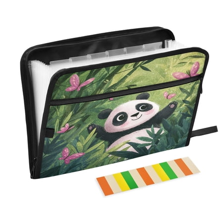 Organ Folder 14.2 x 0.8 x 10.6 Inches 13 Separate Pockets A4 Size Documents Folder A Sort Storage File Manager For The Home Office Cute Panda Playing