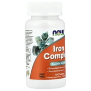 Iron Complex Vegetarian by Now Foods 100 Tablets