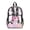 Axolotl Astronaut, variant on Heavy Duty Clear Backpack, Brown Monkey Face Print Fabric & PVC Transparent Bag with Reinforced Strap, Large Capacity See Through Backpack for School Work Security Travel