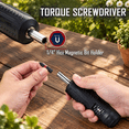 Torque Driver Socket Set Torque Wrench Driver Set 10-70 Inch Pounds with T-bar Handle, 40 Hex ...
