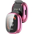 thumbnail image 4 of KOMI Case Compatible for Fitbit Ace LTE Screen Protector, All-Around Protective Cover Soft TPU Plated Bumper Frame for Google Fitbit Ace LTE Kids Smartwatch (Black&Silver&Rose&Pink), 4 of 5