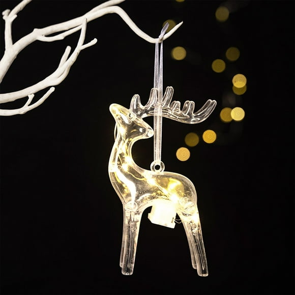 Kbndieu Holiday Glow Decorations Christmas Hanging Lighted Ornaments Crystal Acrylic Holiday Christmas Ornaments for Christmas Tree Indoor Home Decoration Christmas Decorations