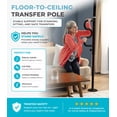thumbnail image 2 of Stander Wonder Pole Plus, Security Pole and Curve Grab Bar, Bathroom Safety Rail for Elderly, Tension Mounted Floor to Ceiling Safety Assist Handle for Seniors, Supports 300 lbs, Black, 2 of 9