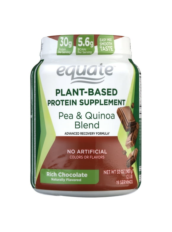 Equate Plant-Based Protein Supplement, Rich Chocolate, 2 lbs