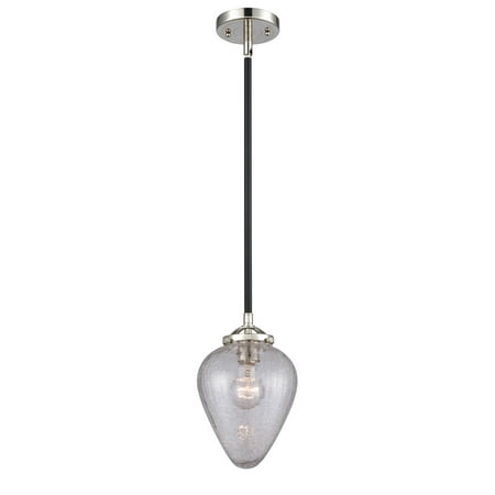 

Innovations Lighting 284-1S-BPN-G165 Geneseo-1 Light Mini Pendant in Industrial Style-6.5 Inches Wide by 10.38 Inches High Black Polished Nickel Finish with Clear Crackle Glass