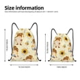 thumbnail image 2 of Sikiie Watercolor Bee Honey Honeycomb Bee Drawstring Backpack Drawstring Bags, Draw String Back Bag for Sports, Gym, Travel, Swimming, Beach-Medium, 2 of 6