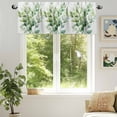 thumbnail image 6 of Impressionist Style Valances for Windows, 42 x 18in, Modern Style Green Breach Rod Pocket Kitchen Valance Curtain Light Filtering Window Treatments for Living Room Bedroom, 1 Panel, 6 of 7
