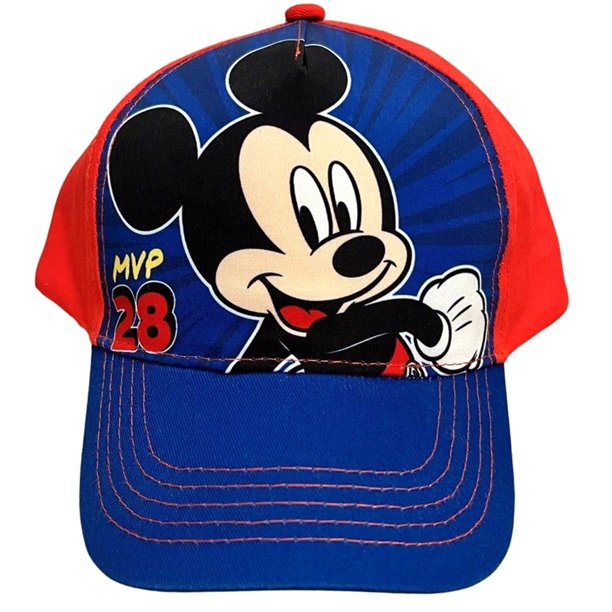 Disney Mickey Mouse Blue and Red Baseball Hat for Kids MVP 28