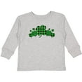 thumbnail image 3 of Inktastic St. Patrick's Day Clovers in Plaid Boys or Girls Long Sleeve Toddler T-Shirt, 3 of 5