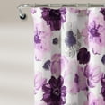 thumbnail image 5 of Leah Floral Shower Curtain, 72" W x 72" L, Purple & Gray - Pretty Purple Shower Curtain - Spring Decor - Colorful Blooming Flowers - Country Cottage & Farmhouse Bathroom Decor, 5 of 6