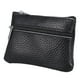 thumbnail image 4 of Mini monedero de cuero, monedero de moda, mini bolso de mano con cremallera (negro), 4 of 5