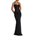 thumbnail image 2 of Mifsaly Womens Halter Neck Bodycon Dresses Maxi Mesh Patchwork Party Club Dress Sleeveless Elegant Going Out Date Evening Gowns S, 2 of 5