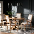 thumbnail image 6 of Ashlyn French Country Wood 5-Piece Expandable Dining Set, Natural and Beige, 6 of 14