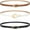 A: Black+white+brown (Gold Buckle), variant on 3 Pack Women Skinny Leather Belt for Dresses Thin Leather Waist Belts for Ladies Jeans 0.5" width