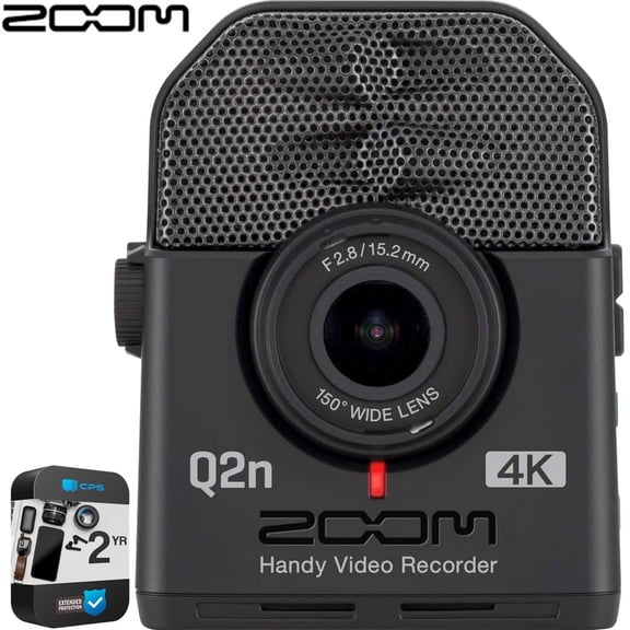 Zoom ZQ2N4K Ultra High Definition Handy Video Recorder Bundle with 2 YR CPS Enhanced Protection Pack