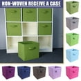 thumbnail image 3 of Jubipavy Foldable Storage Organizer Fabric Covered Storage Box Multipurpose Storage Bag For Clothes Comforters Blankets Start of School Sale, 3 of 3