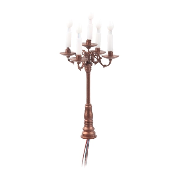 Casa de muñecas Luz de vela LED Hugo modelo de Candelabros escala 1:87 bronce