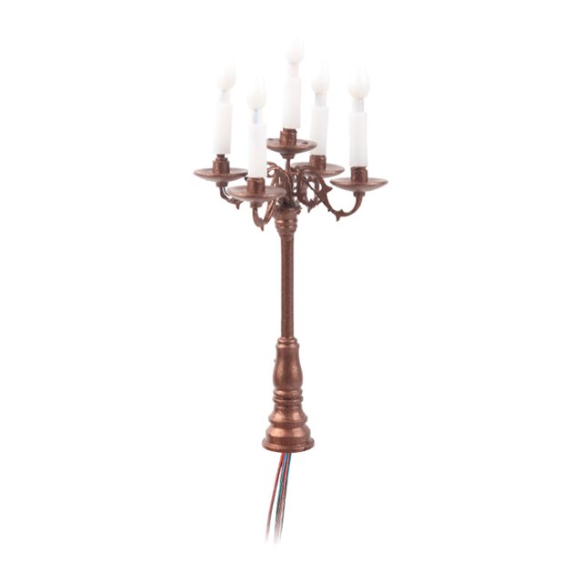 Doll House LED Candle Light 1/87 for Micro Landscape Dollhouse DIY Miniature Bronze