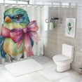 thumbnail image 7 of Patifu Colorful Birds Home Bathtubs Bathroom Shower Curtain Set with Hooks 100% Polyester Fiber Waterproof Shower Curtain Rings 36"x72, 7 of 7