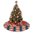 thumbnail image 2 of Christmas Tree Skirt Texas Flag Distressed Xmas Tree Skirt Decoration for Home Holiday Party 36", 2 of 6