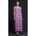 thumbnail image 2 of Bimba Robe Longue Maxi Imprimée à Bretelles Spaghetti Ajustables en Rayonne pour Femmes Boho-TTTG, 2 of 4