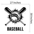 thumbnail image 4 of Sports Wall Decals for Boys Bedroom - Baseball Crossed Bats with Ball Bat DIY & Creativity Boy Girl Bedroom Wall Sticker - Size: 27 In x 30 In, 4 of 4