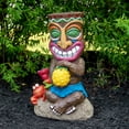 thumbnail image 2 of Northlight 13.75" Solar Lighted Polynesian Outdoor Garden Smiling Tiki Statue, 2 of 5