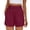 Red, variant on Ymauqau Shorts for Women Elastic High Waisted Straight Leg Casual Shorts Loose Fit Summer Shorts with Pockets