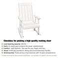 thumbnail image 6 of Innovaze Wooden Patio Rocking Chair, Solid Fir Wood, Heavy Duty 600LBS, for Outdoor or Indoor, White, Pack of Two, 6 of 8