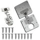 thumbnail image 2 of Placa de reparación de bisagras para gabinetes, muebles, cajones, ventanas, mesas de acero inoxidable 2Placa + Bisagra + 16 Tornillo, 2 of 8