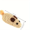 thumbnail image 3 of FNNMNNR 3pcs Interactive Cat Toy Mice with Crinkle Hemp Rope & Chicken Feathers - Ideal for Small Breeds, 3 of 6