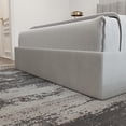 thumbnail image 4 of Velets Oliver Double Size Lift Up Bed Frame Storage Platform Bed with Wingback Headboard Upholstered Bed Frame, Velvet Fabric with Hydraulic Support Bars, Light Gray, 4 of 5
