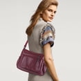 thumbnail image 2 of ELDA Bolsos cruzados para mujer, bolsos de bolsillo, bolsos y bolsos de cuero PU suave, bolso de hombro con múltiples bolsillos, 2 of 5