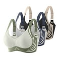 thumbnail image 2 of LOVZFMLL 3 Pack Sports Bras for Women Breathable Comfort Soft Push Up Bras Full Coverage Padded Bra Seamless Everyday Bralettes G M, 2 of 3