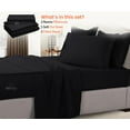 thumbnail image 2 of SGI Bedding 600 TC Egyptian Cotton Bed Sheet Set - Queen Size Sheets 600 Count Sheets for Queen Size Bed - Soft, Durable Sheets Cotton Sheets in 600 TC 15" Deep Black, 2 of 8