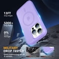 thumbnail image 4 of Strong  for iPhone 14 Pro Case, [Compatible with Magsafe][13FT  Drop Protection] Slim Translucent Matte Shockproof Case for iPhone 14 Pro Phone Case 6.1'', Light Purple, 4 of 14