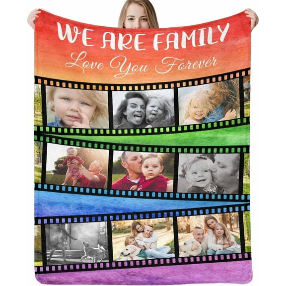 Custom Throw Blanket for Dad with Photo Personalized Happy Fathers Day Blankets with Pictures Customized Blanket for Dad Grandpa on Fathers day Halloween Christmas New Year Blankets