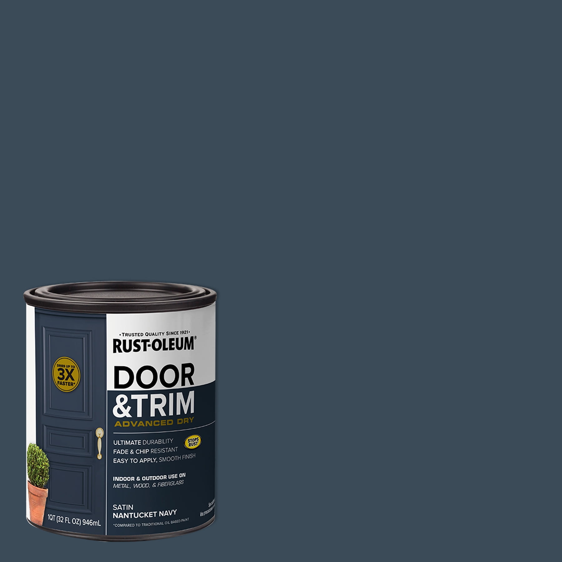 Nantucket Navy, RustOleum Door and Trim Paint Satin, Quart