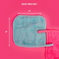 thumbnail image 6 of (4 pack) Erase Your Face Reusable Makeup Removing Cloth, Blue, 6 of 9