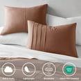 thumbnail image 3 of Regency Heights Cal King Duvet Cover Set, Soft Washed Pleated Duvet Cover Cal King, 3-Piece Bedding Set with Pillow Shams, Clay, 3 of 11