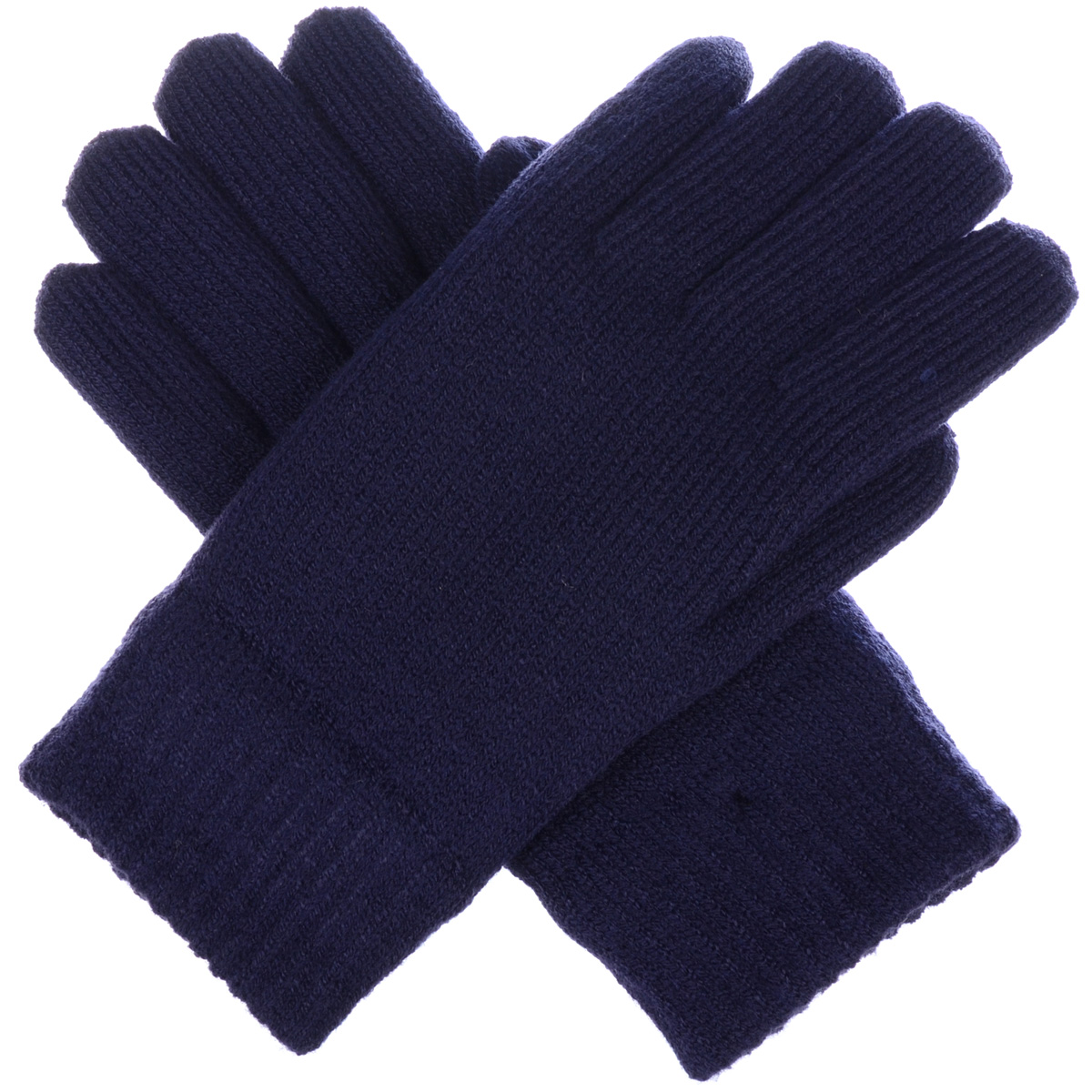 Women's Toasty Warm Plush Fleece Lined Knit Winter Gloves (Navy