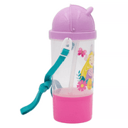 ZAK Disney Princess Rock N Sip Snack Canteen Water Bottle with Strap 13oz